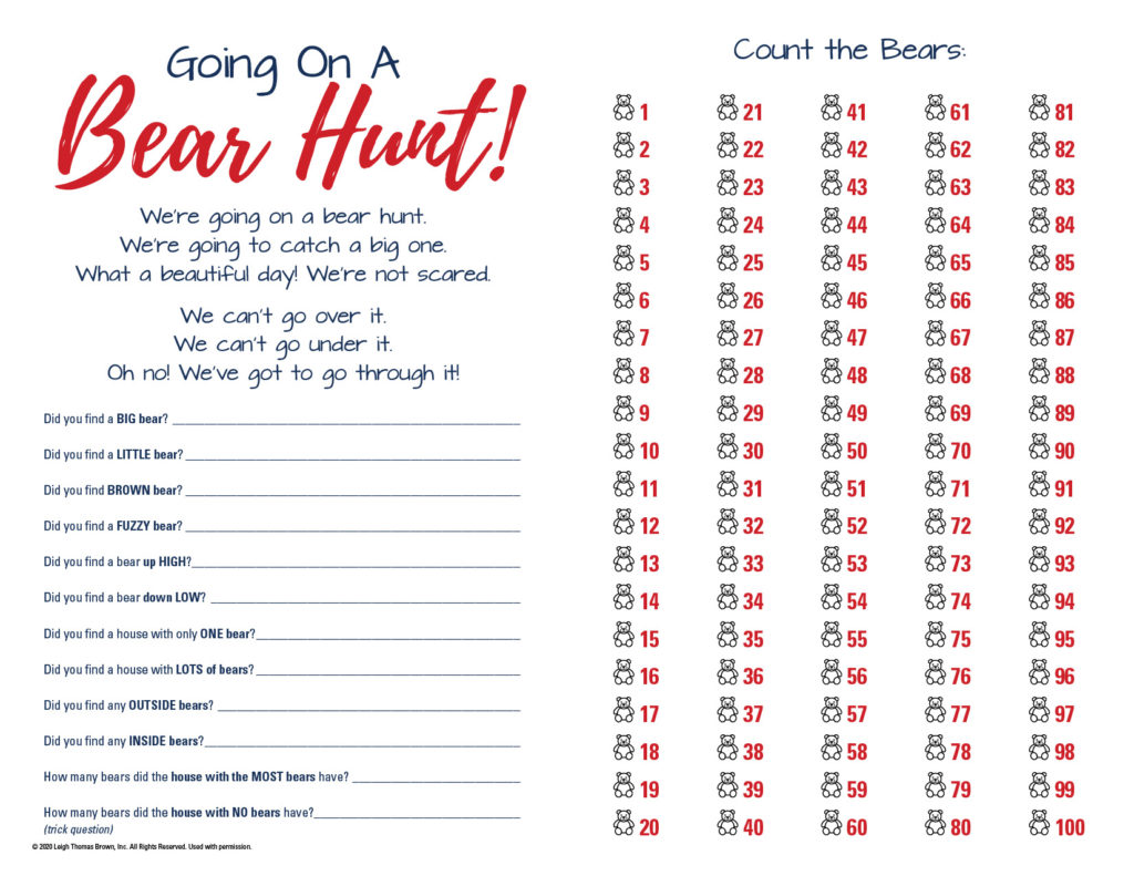Bear Hunt Fun Counting Bears