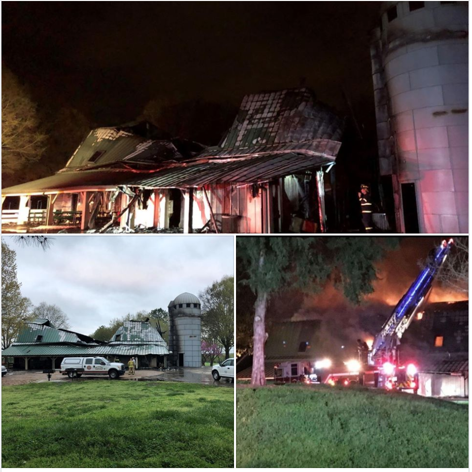 Frank Liske Park barn fire photos from Independent Tribune