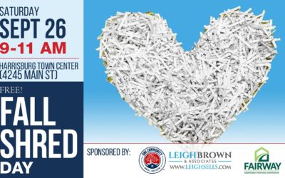 FREE Fall Shred Day-September 26th, 9a-11a at Harrisburg Town Center