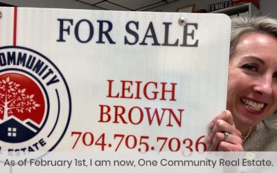 Leigh Brown Announces New Firm-ONE COMMUNITY REAL ESTATE!