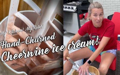 Old School, Hand Churned Cheerwine Ice Cream  |  My Kitchen, My Rules