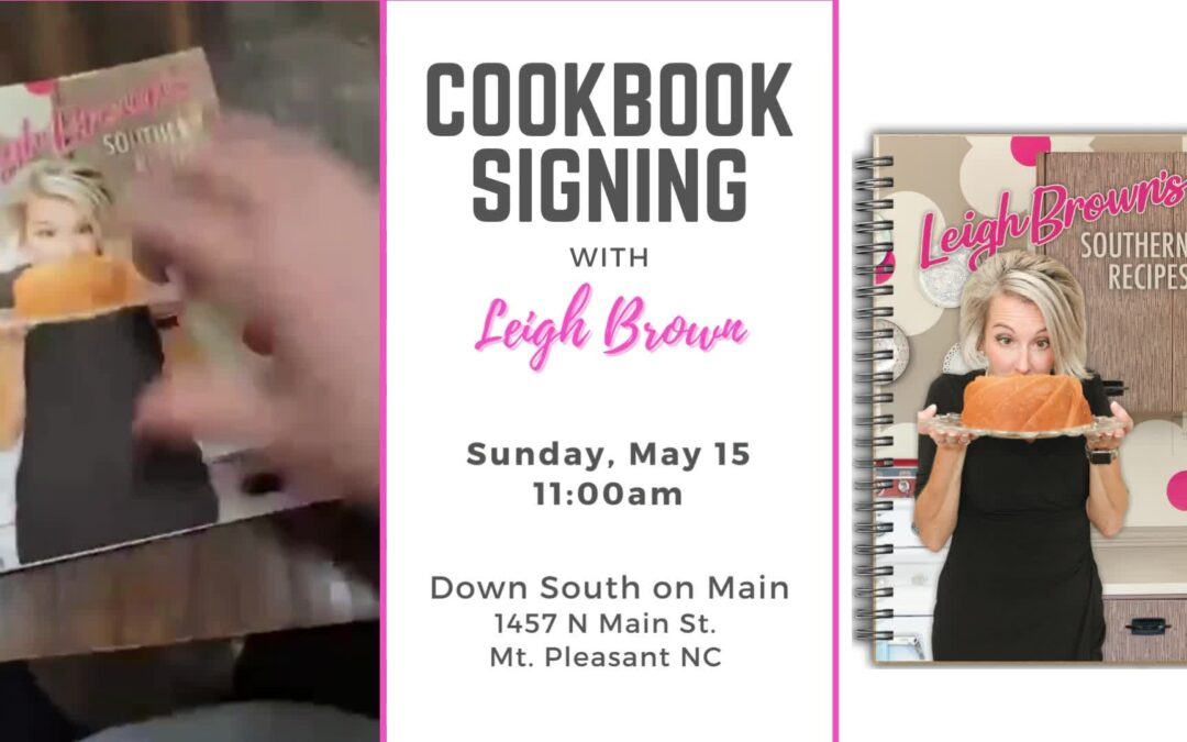 MEET ME IN MT. PLEASANT ON SUNDAY!
.
Join me for morning worship   at Community Church of Mt Pleasant and then my #cookbook signing at Down South on Main!
.
My new *cookbook* has some tasty family rec…