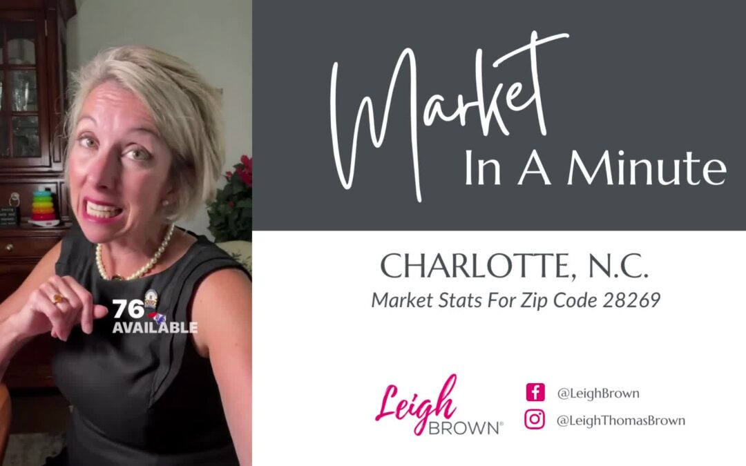 Market In A Minute – North Charlotte Zip Code 28269