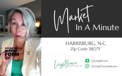 It’s your weekly #MarketinAMinute!  Let’s look at one of my favorite places, #harrisburgnc – zip code 28075. 
.
Here are the details:
 5 coming soon properties 
 49 homes available
 42 homes under…