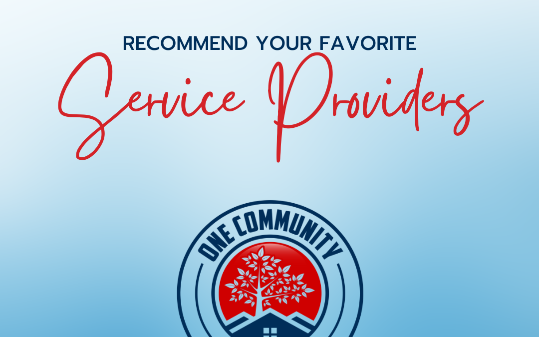 Seeking Your Recommended Service Providers!