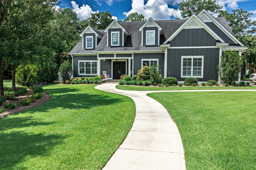 North Carolina Lawn with Front of House Curb Appeal
