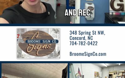 Welcome back to Downtown with Leigh Brown and today we’re shining a spotlight on Broome Sign Company. A local business serving Concord for nearly A CENTURY, they craft signs for a variety of purposes….